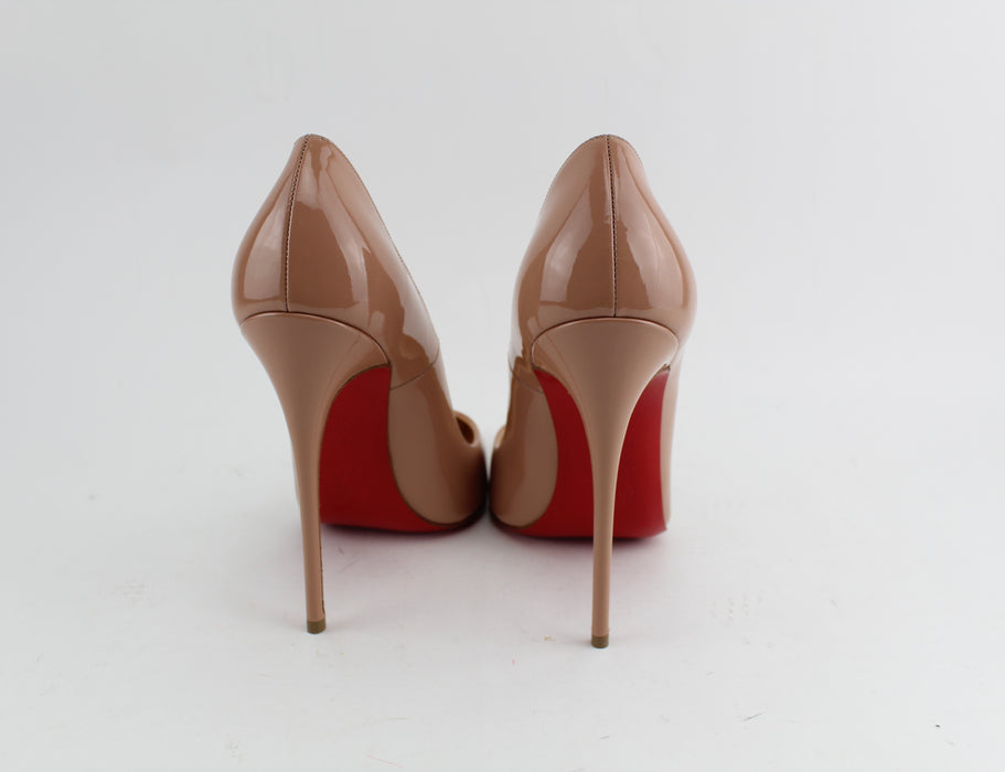 CHRSITIAN LOUBOUTIN SO KATE NUDE SIZE 38.5 - LuxurySnob