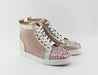 CHRISTIAN LOUBOUTIN LOU SPIKES KRYSTAL DONNA FLAT WOMEN VERSION NUDE SIZE 39 - LuxurySnob