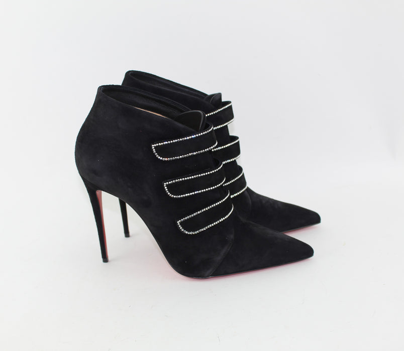 CHRISTIAN LOUBOUTIN TRINIBOOT STRASS SIZE 40 - LuxurySnob