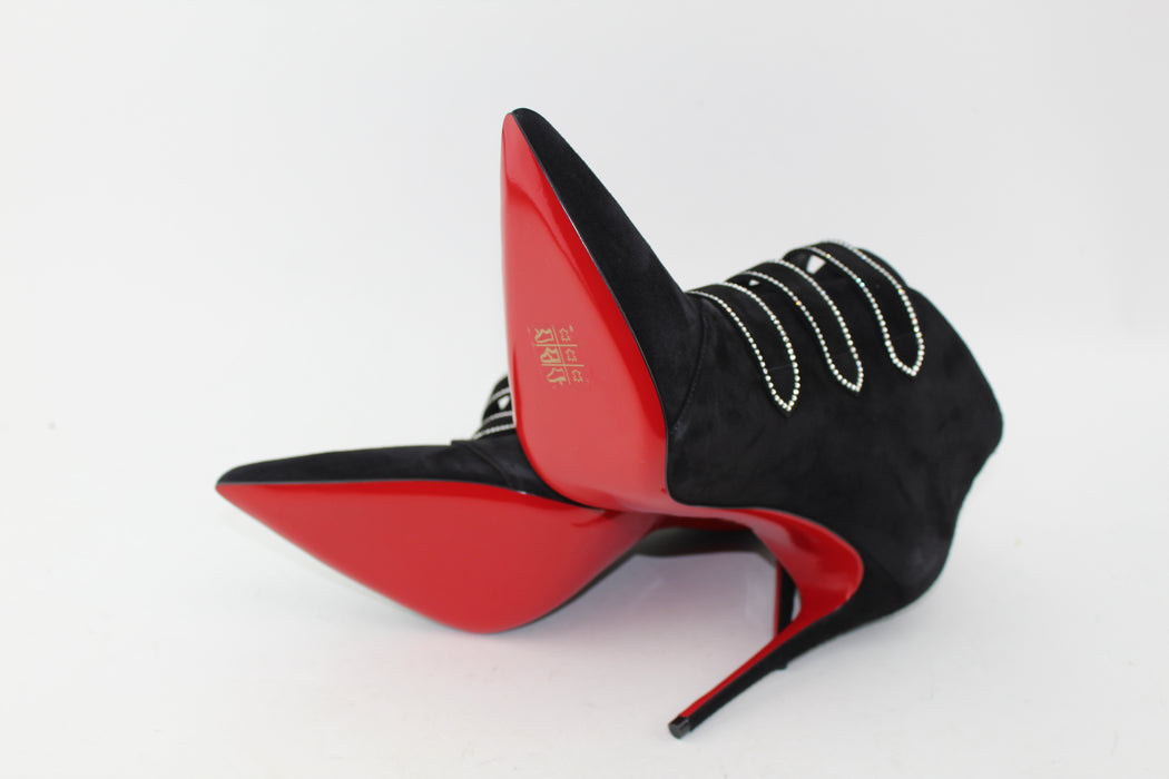CHRISTIAN LOUBOUTIN TRINIBOOT STRASS SIZE 40 - LuxurySnob
