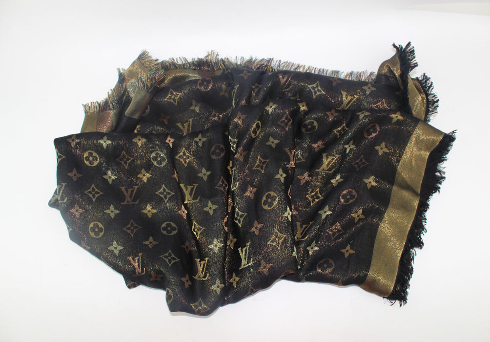 LOUIS VUITTON SO SHINE MONOGRAM SHAWL - LuxurySnob
