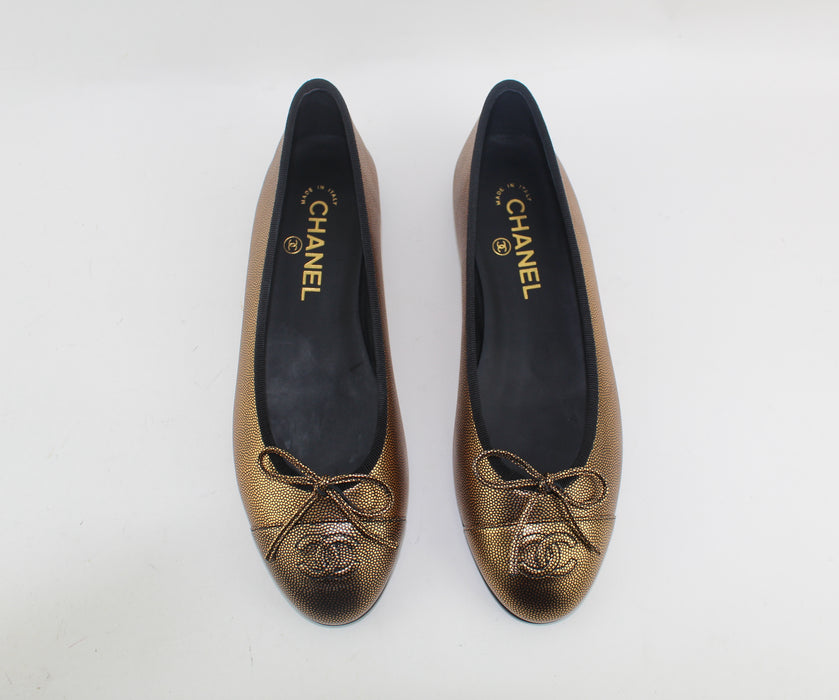 CHANEL BALLERINA FLATS SIZE 39 - LuxurySnob