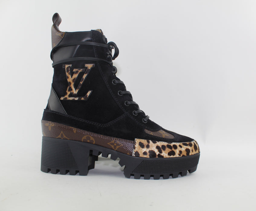 LOUIS VUITTON LAUREATE PLATFORM DESERT BOOT SIZE 39 - LuxurySnob