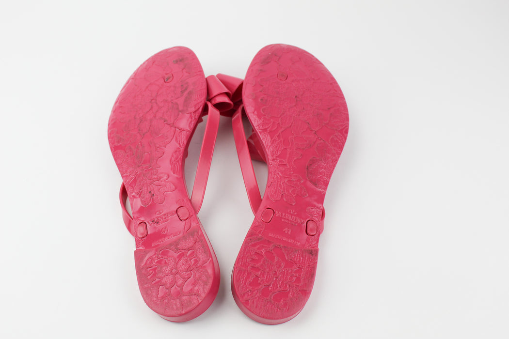Valentino Pink Jelly Bow Sandals