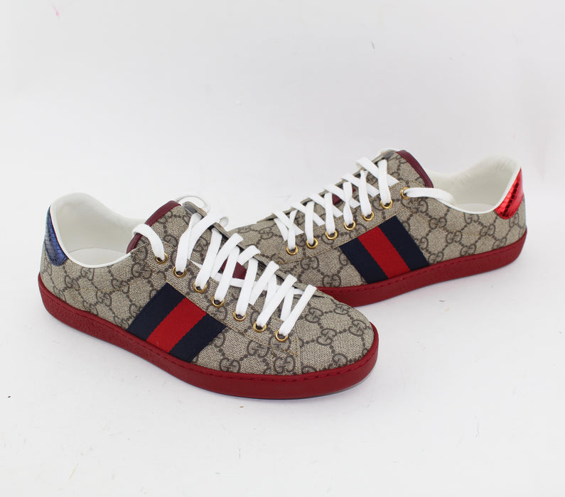 GUCCI ACE GG SUPREME SNEAKERS MEN SIZE 6 - LuxurySnob