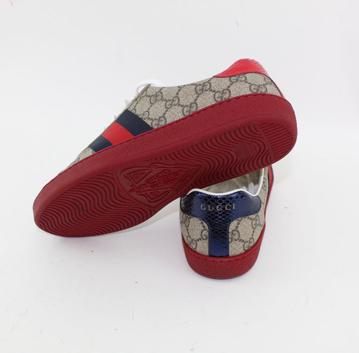 GUCCI ACE GG SUPREME SNEAKERS MEN SIZE 6 - LuxurySnob