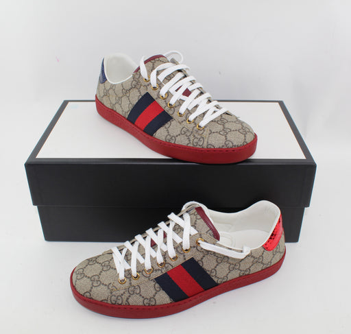 GUCCI ACE GG SUPREME SNEAKERS MEN SIZE 6 - LuxurySnob