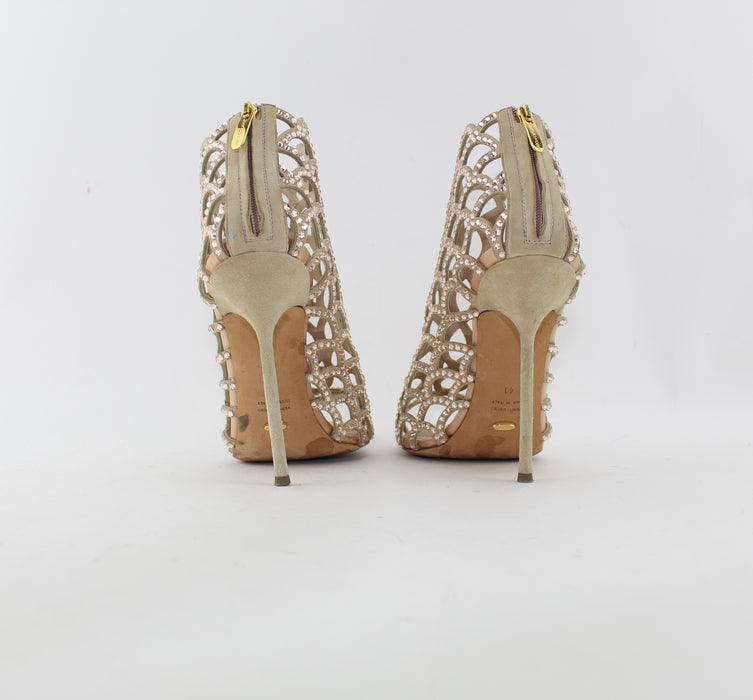 SERGIO ROSSI SCALLOPED SANDALS SIZE 41 - LuxurySnob