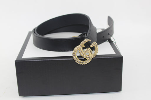 GUCCI LEATHER BELT WITH DOUBLE G BUCKLE - LuxurySnob