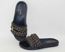 CHANEL SATIN CHAIN SLIDES SIZE 39 - LuxurySnob