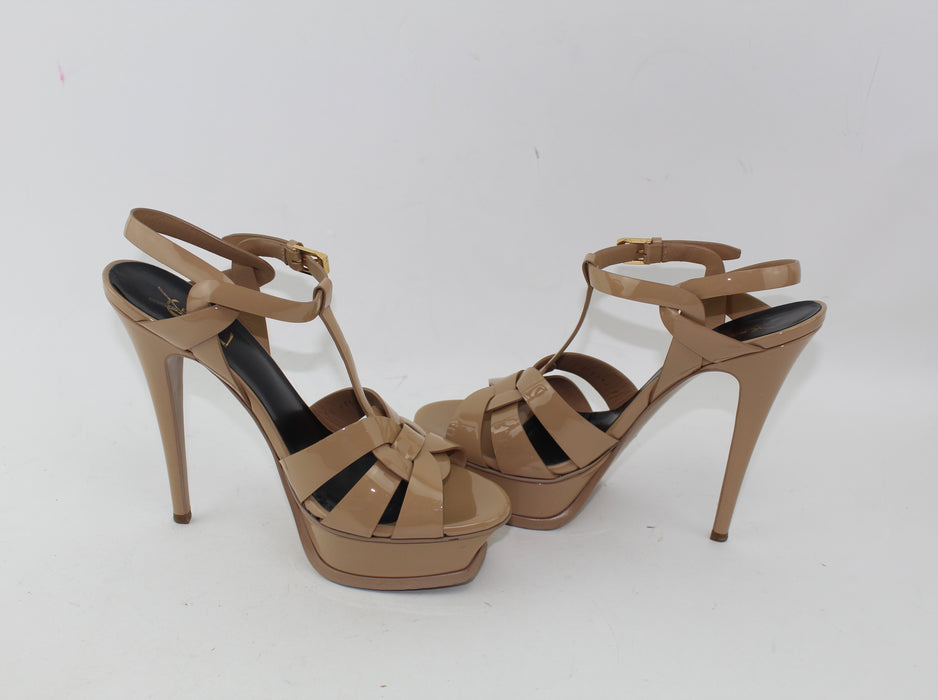 SAINT LAURENT TRIBUTE SANDALS SIZE 38.5 - LuxurySnob