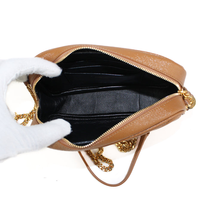 Saint Laurent Lou Mini Bag in Dark Natural