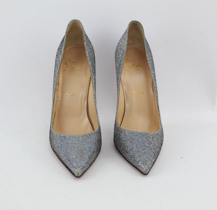 CHRISTIAN LOUBOUTIN SO KATE 120 GLITTER DISCO BALL SIZE 38.5 - LuxurySnob