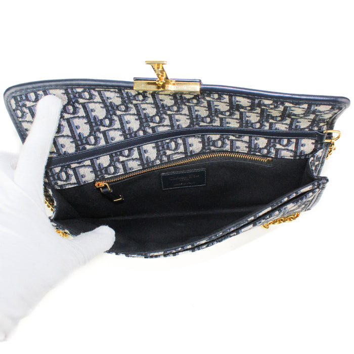 Dior 30 Montaigne Wallet on Chain in Dior Oblique Jacquard