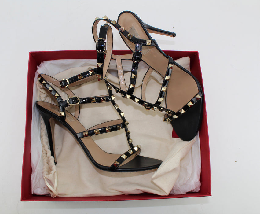 VALENTINO ROCKSTUD 105MM CAGED LEATHER SANDALS SIZE 41 - LuxurySnob