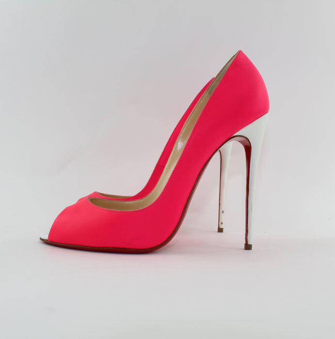 CHRISTIAN LOUBOUTIN PINK YOUPI 120 SIZE 39 - LuxurySnob