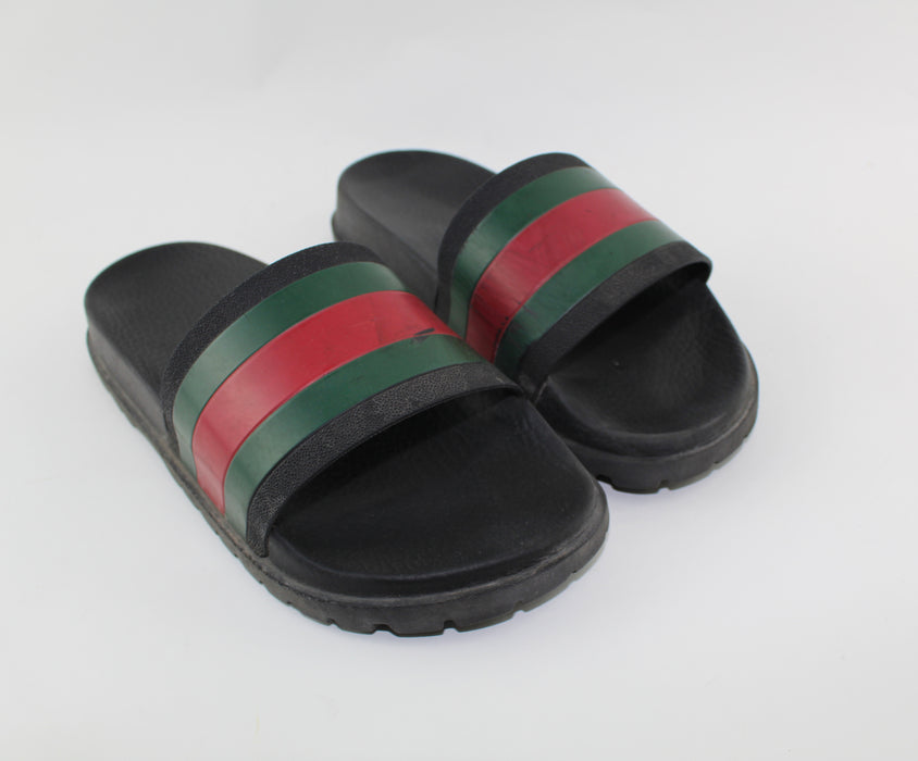 GUCCI WEB SLIDE SANDAL SIZE 7 - LuxurySnob