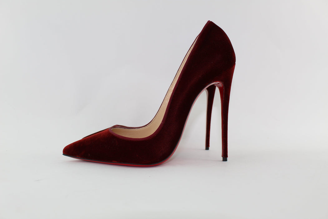 CHRISTIAN LOUBOUTIN SO KATE 120mm VELVET SIZE 40.5 - LuxurySnob