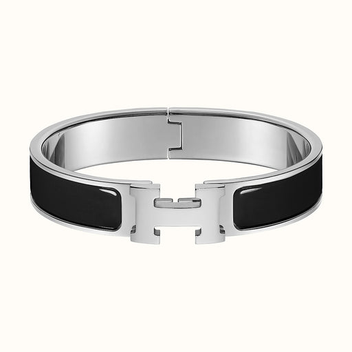 Hermes Click H Bracelet in Black