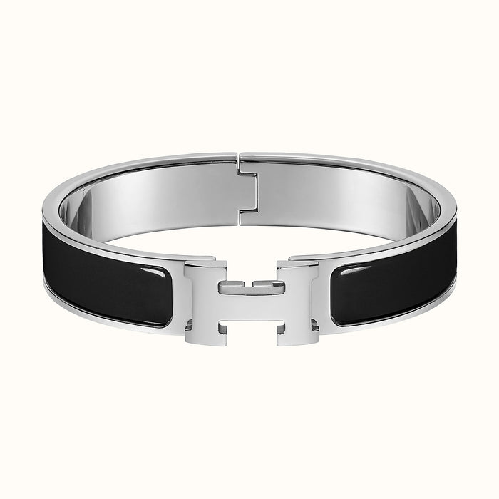 Hermes Click H Bracelet in Black