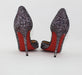 CHRISTIAN LOUBOUTIN IRIZA HALF D'ORSAY GLITTER PUMP SIZE 38.5 - LuxurySnob