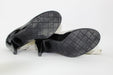 CHANEL BLACK PATENT LEATHER KNIT SOCK BOOTIES SIZE 37.5 - LuxurySnob