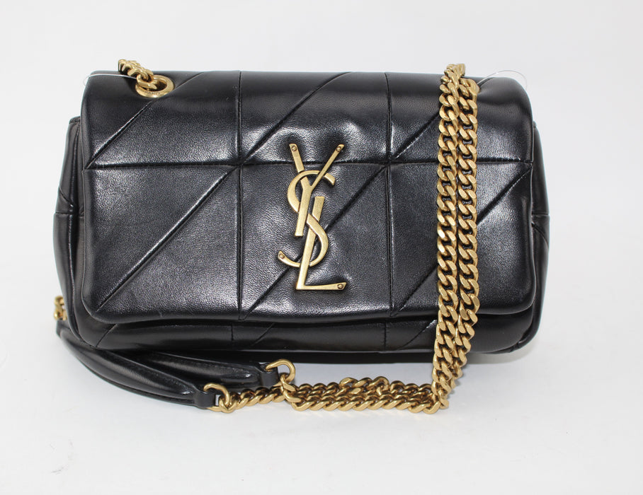 SAINT LAURENT JAMIE SMALL "CARRÉ RIVE GAUCHE " IN LAMBSKIN SHOULDER BAG - LuxurySnob