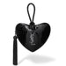 Saint Laurent Heart Croc embossed Clutch in Black