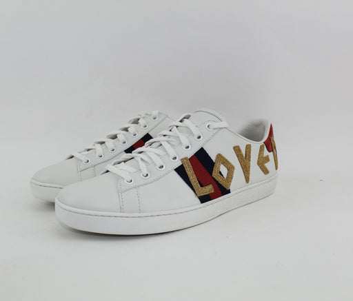 GUCCI WOMEN’S ACE EMBROIDERED SNEAKER SIZE 39.5 - LuxurySnob