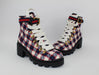 GUCCI CHECK TWEED ANKLE BOOT SIZE 38 - LuxurySnob