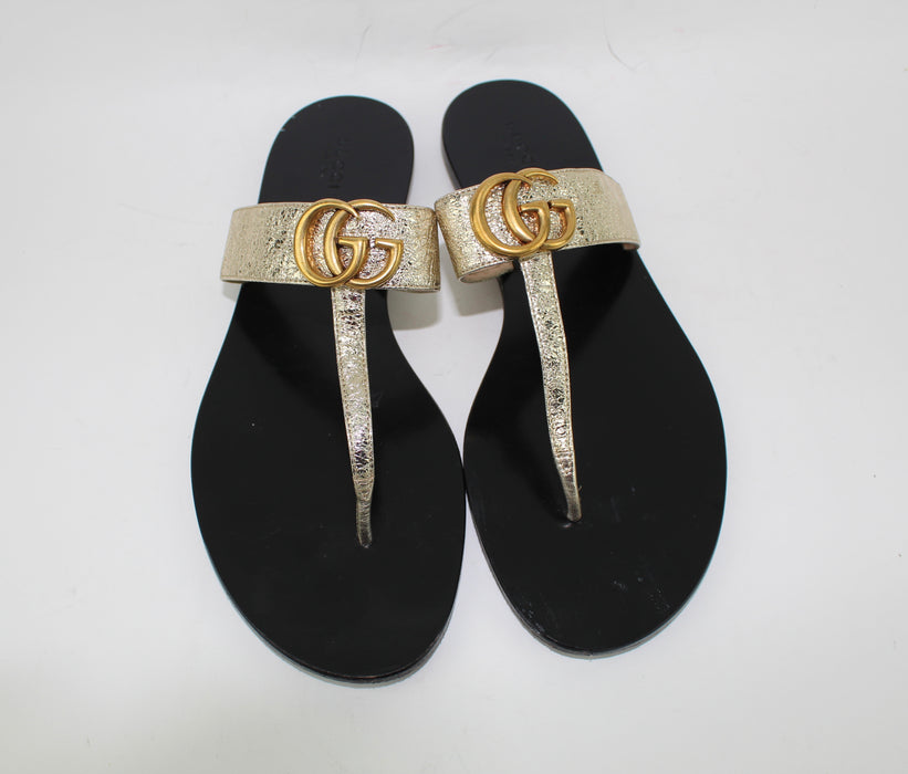 GUCCI LEATHER THONG SANDAL SIZE 41 - LuxurySnob