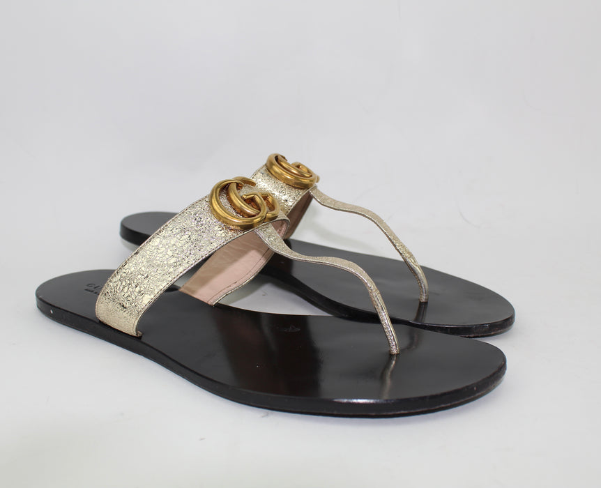 GUCCI LEATHER THONG SANDAL SIZE 41 - LuxurySnob