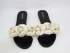 CHANEL PVC SLIDES CAMELLIA FLOWERS - LuxurySnob