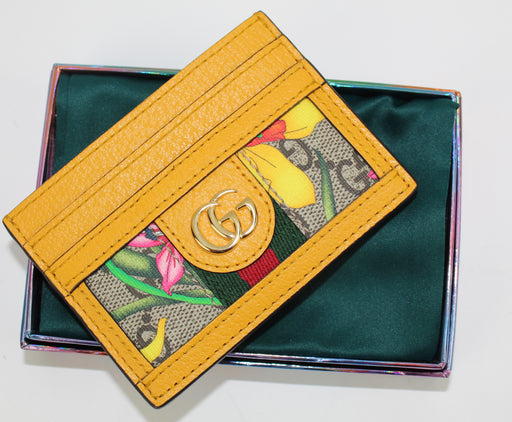 GUCCI OPHIDIA GG FLORA CARD HOLDER - LuxurySnob