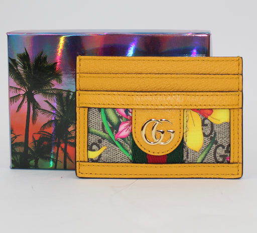GUCCI OPHIDIA GG FLORA CARD HOLDER - LuxurySnob
