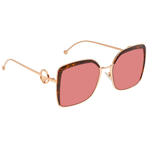 Fendi F is Fendi Pink Oversized Square Sunglasses