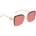 Fendi F is Fendi Pink Oversized Square Sunglasses