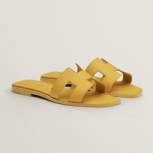 Hermes Oran Sandals in Yellow