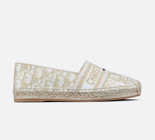 Dior Granville Espadrilles with Gold-Toned Metallic Thread