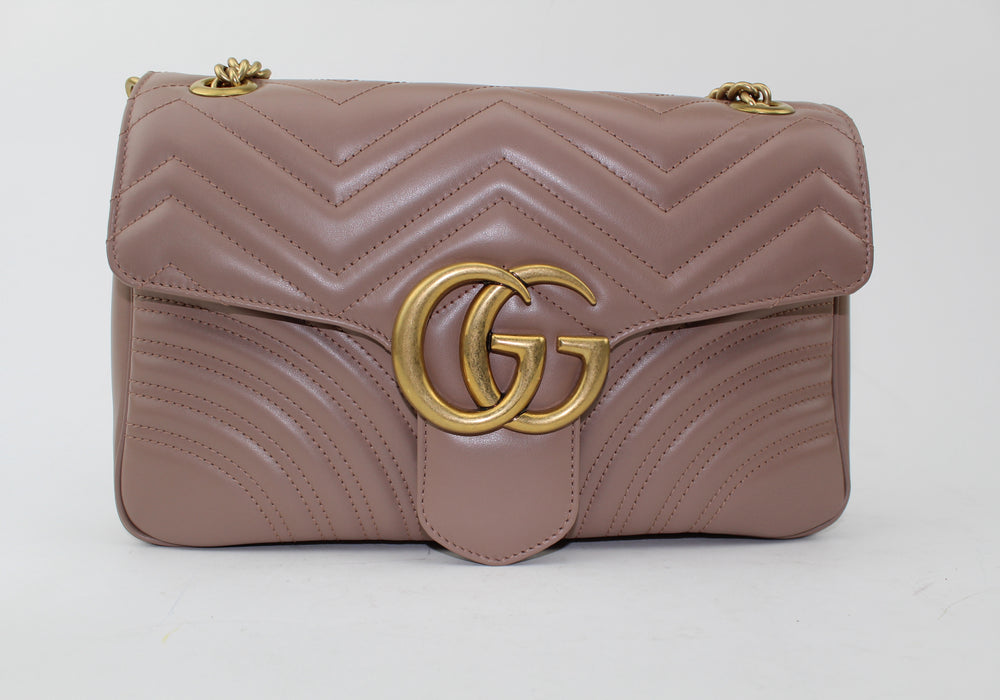 GUCCI GG MARMONT MEDIUM MATELASSÉ SHOULDER BAG - LuxurySnob