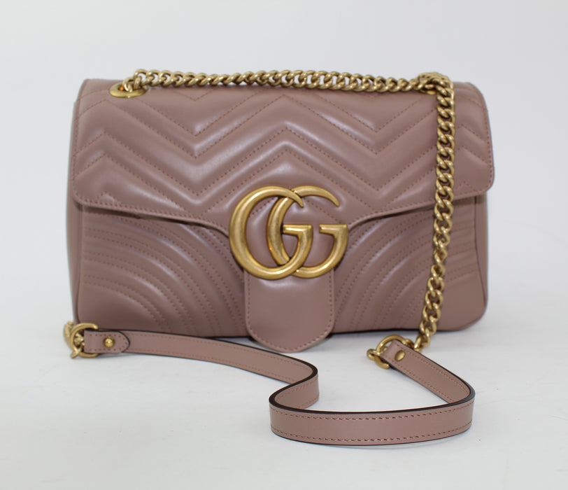 GUCCI GG MARMONT MEDIUM MATELASSÉ SHOULDER BAG - LuxurySnob