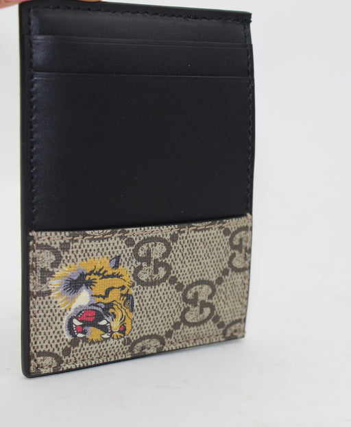 GUCCI TIGER PRINT GG SUPREME CARD CASE - LuxurySnob