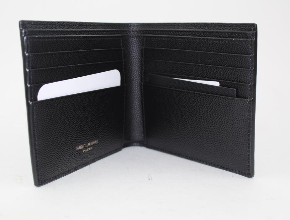 SAINT LAURENT MEN'S YSL MONOGRAM LEATHER WALLET - LuxurySnob