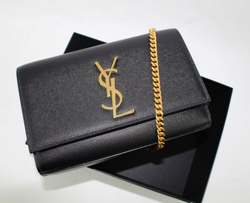 SAINT LAURENT SMALL KATE LEATHER CHAIN BAG - LuxurySnob