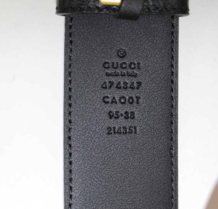 GUCCI LEATHER BELT WITH DOUBLE G BUCKLE - LuxurySnob