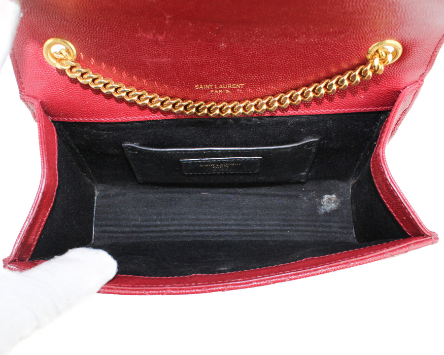 Saint Laurent Small YSL Monogram Leather Satchel Bag