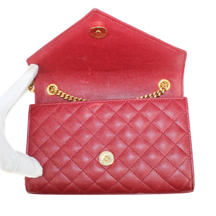 Saint Laurent Small YSL Monogram Leather Satchel Bag