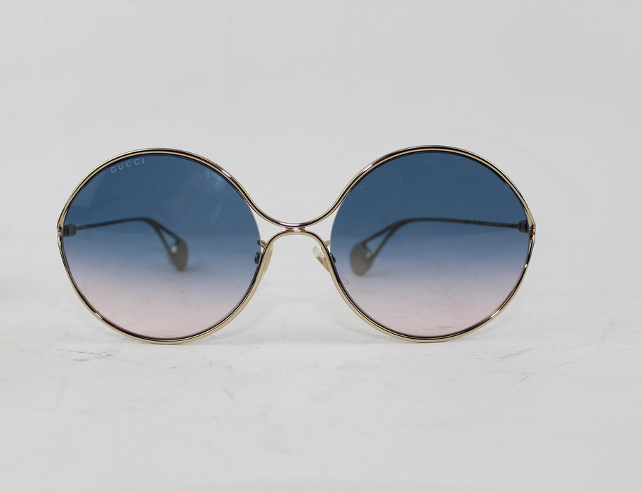 GUCCI BICOLOR GRADIENT ROUND SUNGLASSES - LuxurySnob