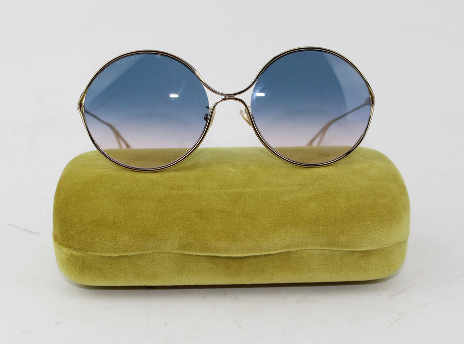 GUCCI BICOLOR GRADIENT ROUND SUNGLASSES - LuxurySnob