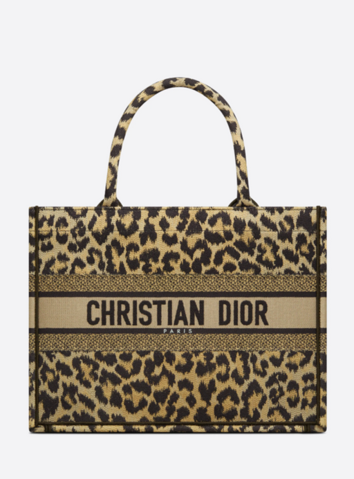 Dior Small Book Tote in Beige Multicolor Mizza Embroidery